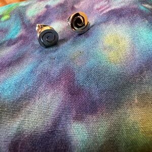 Silver Spiral Earrings